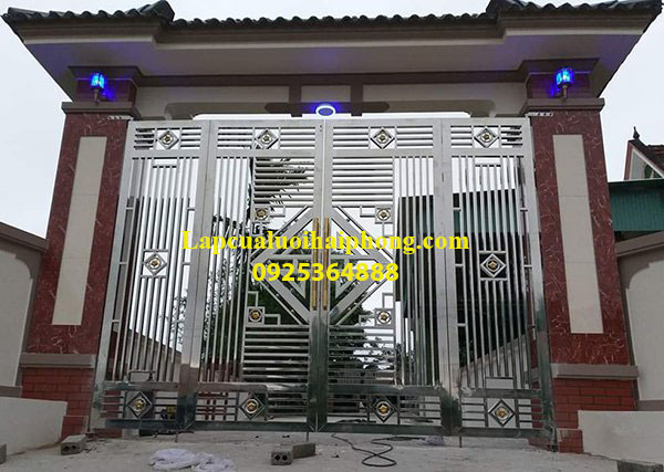 Làm cửa cổng inox tại Lê Chân Hải Phòng