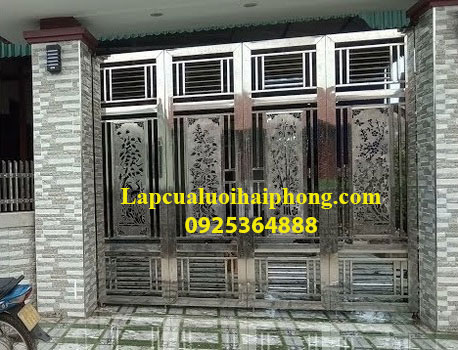 Làm cửa cổng inox tại Kiến Thụy Hải Phòng